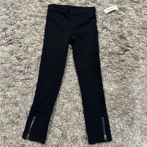 Nwt old navy girl leggings with zipper on bottom size 5t